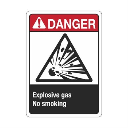 Danger Explosive Gas No Smoking Sign